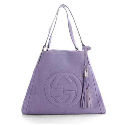 Gucci浅紫色全皮女士潮流经典休闲新款包 282309 浅紫色全皮